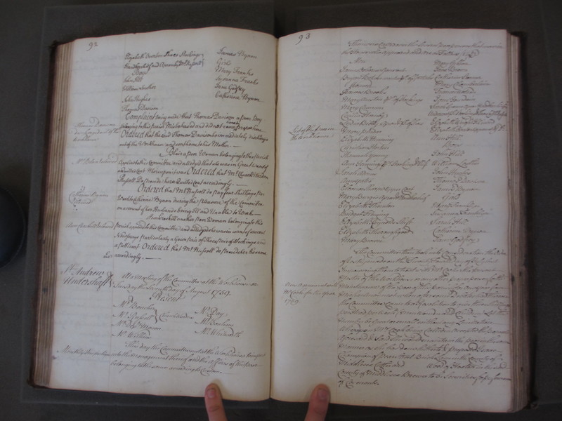 St Andrew Undershaft - Workhouse Minute Book 1748-1780 p92-93 image 1 St Andrew Undershaft - Workhouse Minute Book 1748-1780 p92-93 image 1