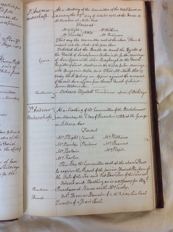 St Andrew Undershaft - Workhouse Minute Book 1780-1801 p51 image 1 St Andrew Undershaft - Workhouse Minute Book 1780-1801 p51 image 1