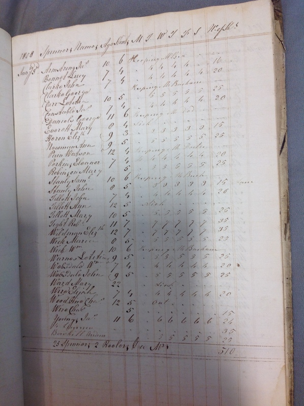 Forehoe Hundred - House of Industry Spinning Book 1805-1809 p146 image 1