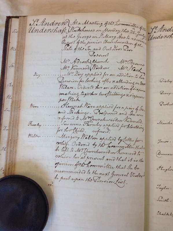 St Andrew Undershaft - Workhouse Minute Book 1780-1801 p68 image 1