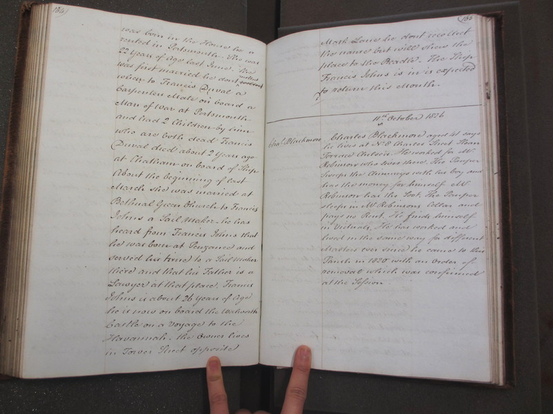 St Andrew Undershaft - Workhouse Minute Book 1822-1828 p164-165 image 1