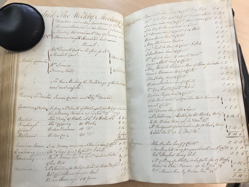 Forehoe Hundred - House of Industry Minute Book 1805-1807 p448-449 image 1 Forehoe Hundred - House of Industry Minute Book 1805-1807 p448-449 image 1