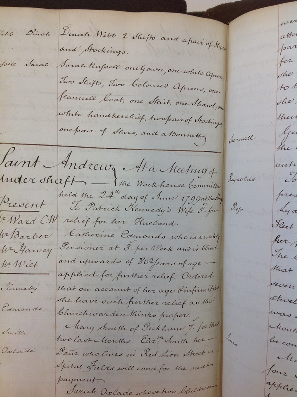 St Andrew Undershaft - Workhouse Minute Book 1780-1801 p230 image 1 St Andrew Undershaft - Workhouse Minute Book 1780-1801 p230 image 1