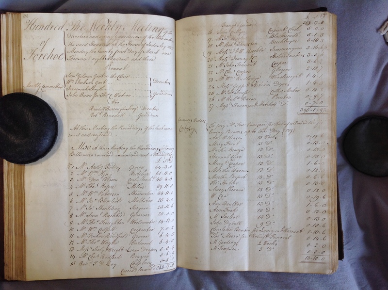 Forehoe Hundred - House of Industry Minute Book 1802-1805 p112-113 image 1 Forehoe Hundred - House of Industry Minute Book 1802-1805 p112-113 image 1