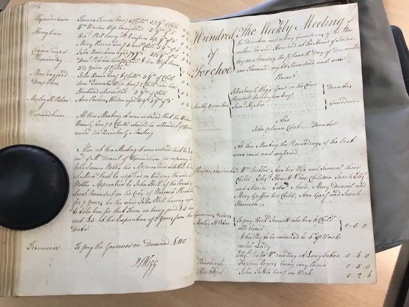 Forehoe Hundred - House of Industry Minute Book 1805-1807 p406-407 image 1 Forehoe Hundred - House of Industry Minute Book 1805-1807 p406-407 image 1