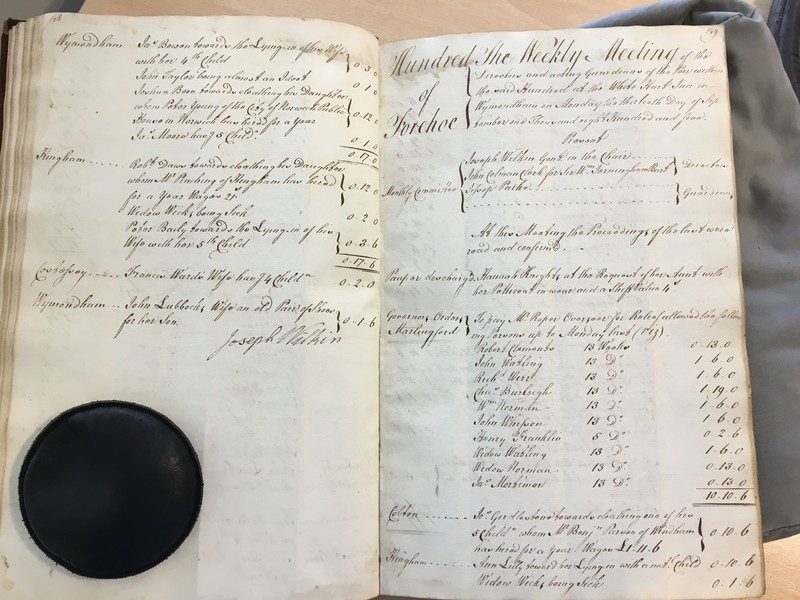 Forehoe Hundred - House of Industry Minute Book 1805-1807 p148-149 image 1 Forehoe Hundred - House of Industry Minute Book 1805-1807 p148-149 image 1