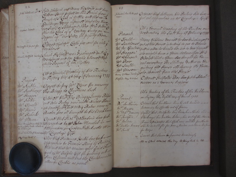 St Andrew Undershaft - Workhouse Minute Book 1732-1748 p22-23 image 1 St Andrew Undershaft - Workhouse Minute Book 1732-1748 p22-23 image 1