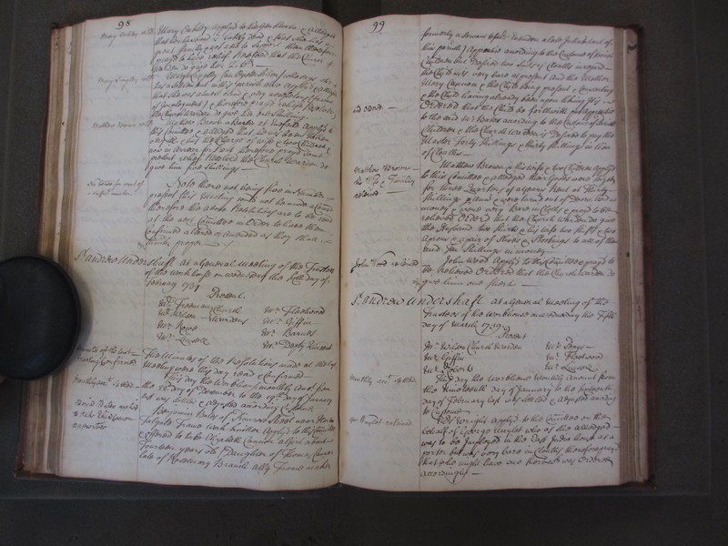 St Andrew Undershaft - Workhouse Minute Book 1732-1748 p98-99 image 1 St Andrew Undershaft - Workhouse Minute Book 1732-1748 p98-99 image 1