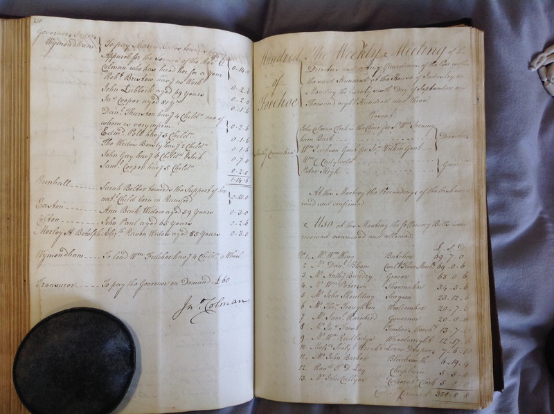 Forehoe Hundred - House of Industry Minute Book 1802-1805 p210-211 image 1 Forehoe Hundred - House of Industry Minute Book 1802-1805 p210-211 image 1