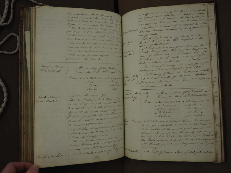 St Andrew Undershaft - Workhouse Minute Book 1814-1822 p194-195 image 1