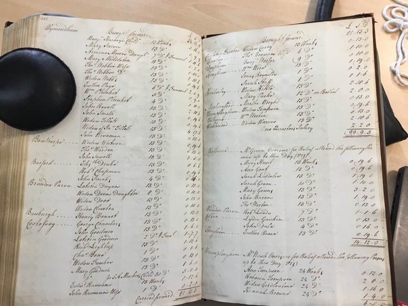 Forehoe Hundred - House of Industry Minute Book 1805-1807 p542-543 image 1