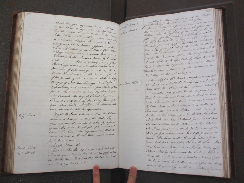 St Andrew Undershaft - Workhouse Minute Book 1822-1828 p128-129 image 1 St Andrew Undershaft - Workhouse Minute Book 1822-1828 p128-129 image 1