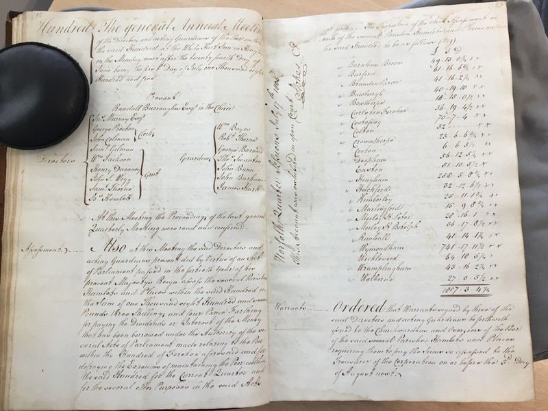 Forehoe Hundred - House of Industry Minute Book 1805-1807 p92-93 image 1