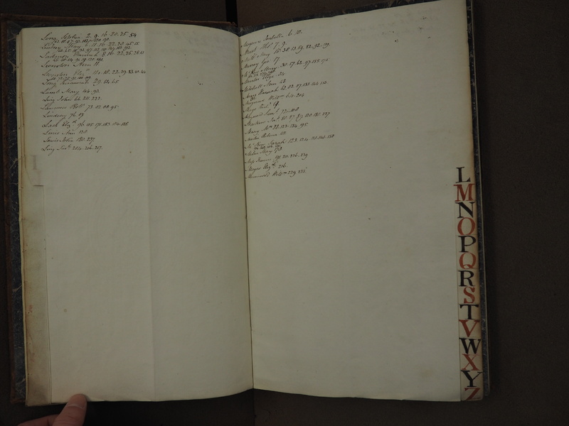 St Andrew Undershaft - Workhouse Minute Book 1814-1822 Index np[xv-xvi] image 1