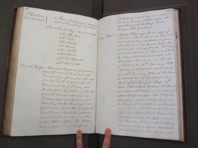 St Andrew Undershaft - Workhouse Minute Book 1822-1828 p158-159 image 1