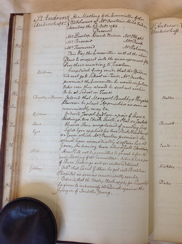 St Andrew Undershaft - Workhouse Minute Book 1780-1801 p60 image 1 St Andrew Undershaft - Workhouse Minute Book 1780-1801 p60 image 1
