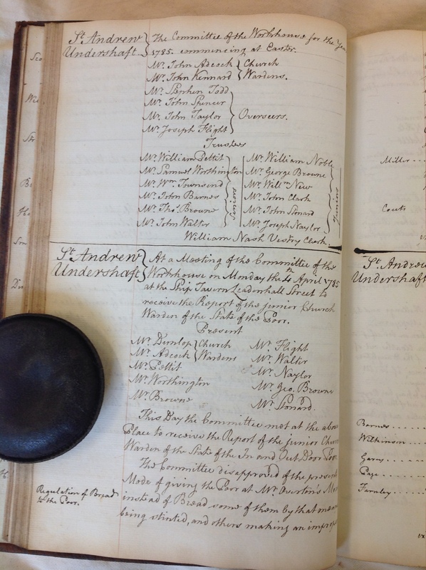 St Andrew Undershaft - Workhouse Minute Book 1780-1801 p64 image 1 St Andrew Undershaft - Workhouse Minute Book 1780-1801 p64 image 1