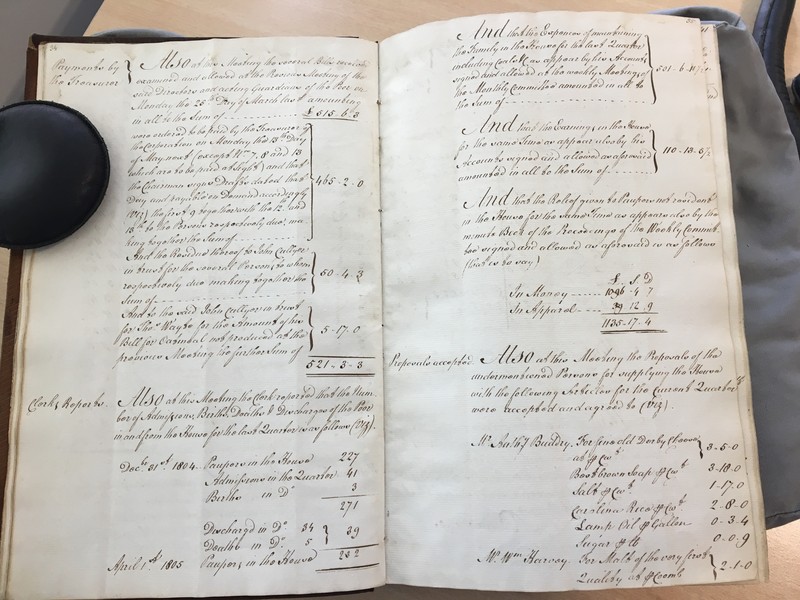 Forehoe Hundred - House of Industry Minute Book 1805-1807 p34-35 image 1