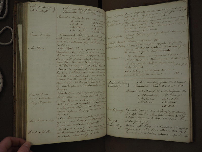 St Andrew Undershaft - Workhouse Minute Book 1814-1822 p206-207 image 1