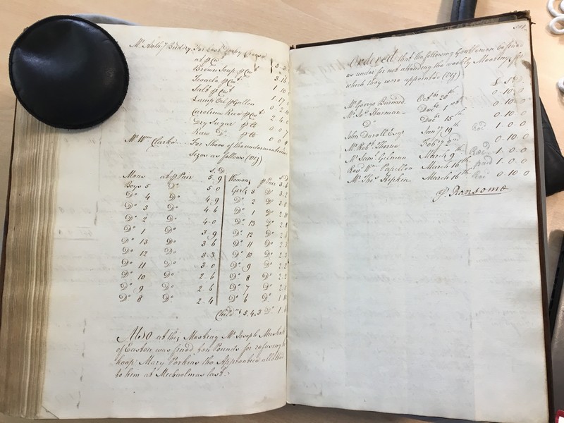 Forehoe Hundred - House of Industry Minute Book 1805-1807 p500-501 image 1