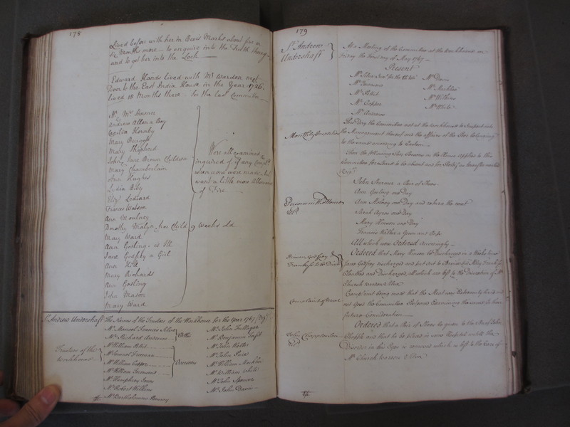 St Andrew Undershaft - Workhouse Minute Book 1748-1780 p178-179 image 1 St Andrew Undershaft - Workhouse Minute Book 1748-1780 p178-179 image 1