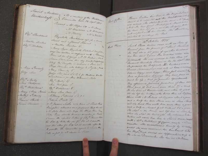 St Andrew Undershaft - Workhouse Minute Book 1822-1828 p124-125 image 1 St Andrew Undershaft - Workhouse Minute Book 1822-1828 p124-125 image 1