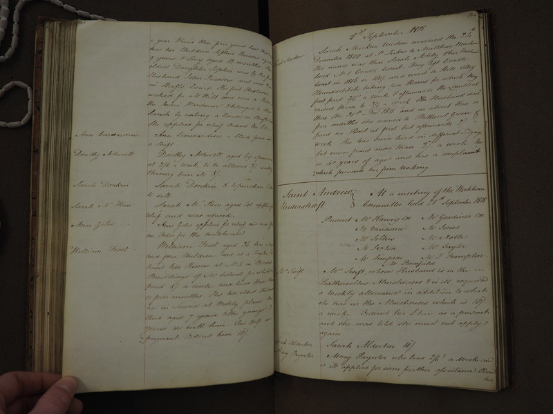 St Andrew Undershaft - Workhouse Minute Book 1814-1822 p123-124 image 1