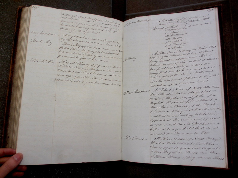 St Andrew Undershaft - Workhouse Minute Book 1822-1828 p249-250 image 1