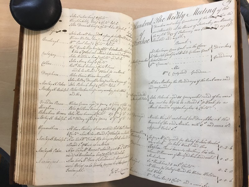 Forehoe Hundred - House of Industry Minute Book 1807-1809 p128-129 image 1 Forehoe Hundred - House of Industry Minute Book 1807-1809 p128-129 image 1