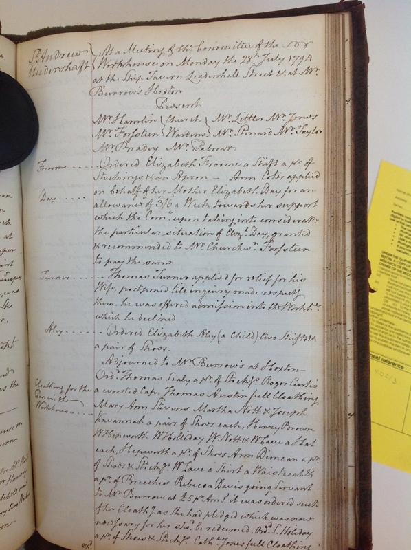 St Andrew Undershaft - Workhouse Minute Book 1780-1801 p161 image 1 St Andrew Undershaft - Workhouse Minute Book 1780-1801 p161 image 1
