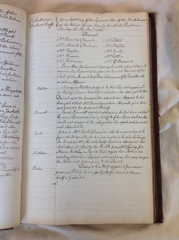 St Andrew Undershaft - Workhouse Minute Book 1780-1801 p61 image 1 St Andrew Undershaft - Workhouse Minute Book 1780-1801 p61 image 1