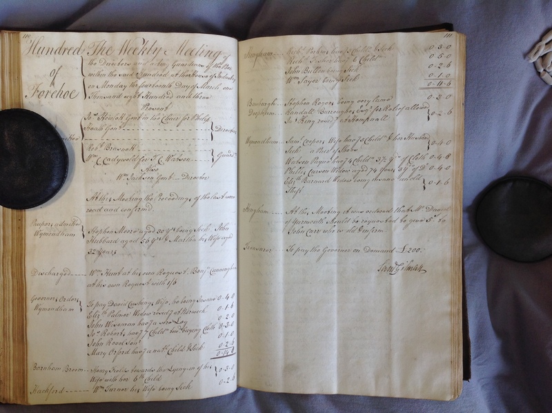 Forehoe Hundred - House of Industry Minute Book 1802-1805 p110-111 image 1 Forehoe Hundred - House of Industry Minute Book 1802-1805 p110-111 image 1