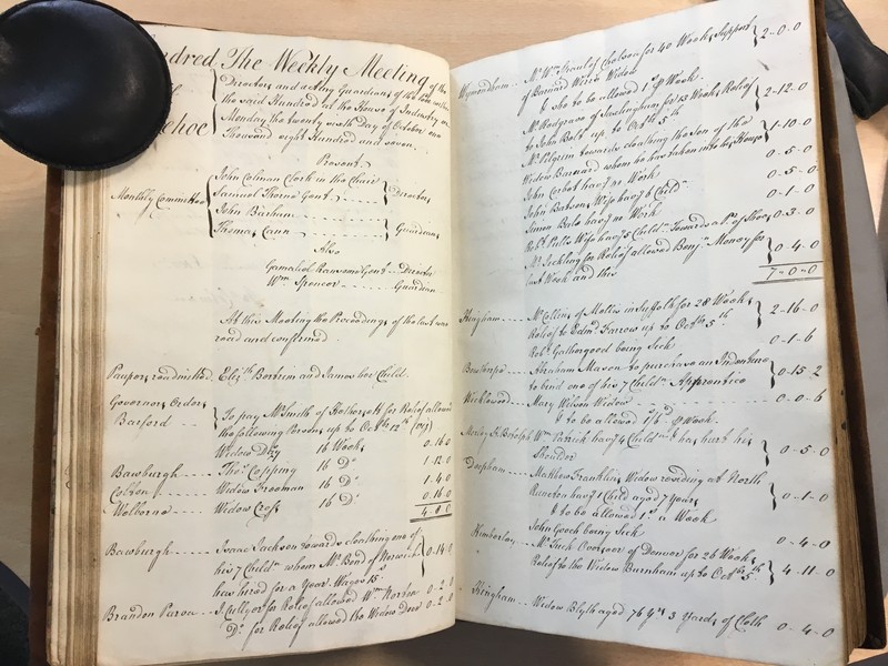 Forehoe Hundred - House of Industry Minute Book 1807-1809 p64-65 image 1 Forehoe Hundred - House of Industry Minute Book 1807-1809 p64-65 image 1