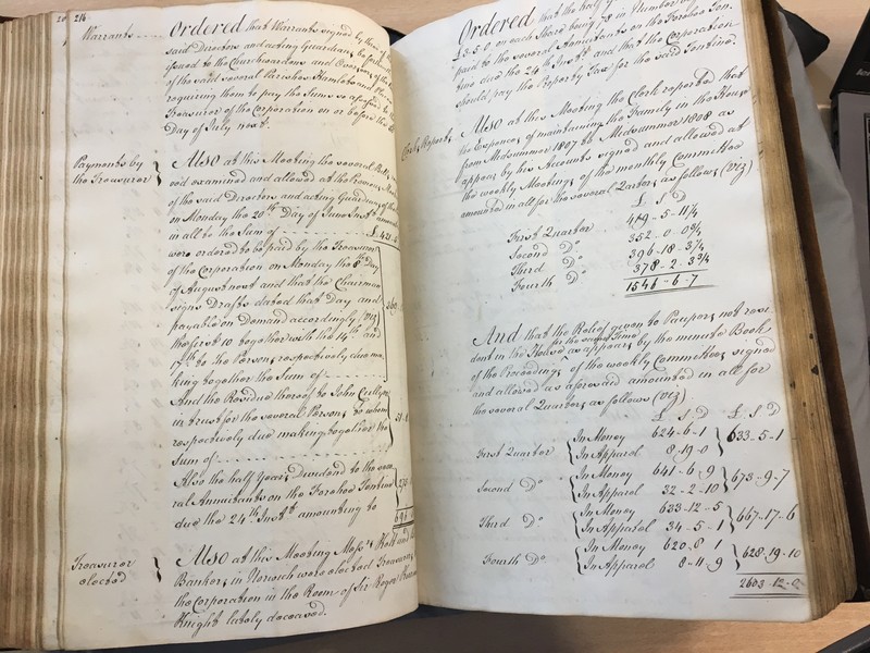 Forehoe Hundred - House of Industry Minute Book 1807-1809 p216-217 image 1