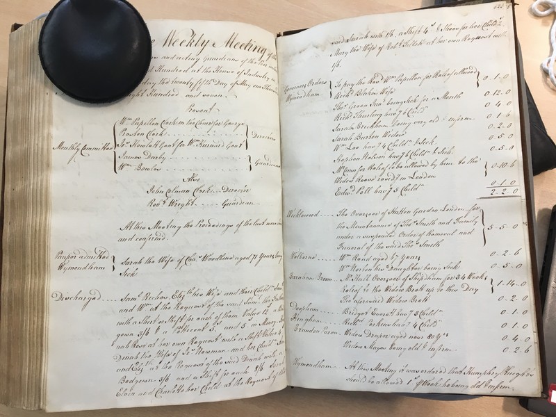 Forehoe Hundred - House of Industry Minute Book 1805-1807 p522-523 image 1
