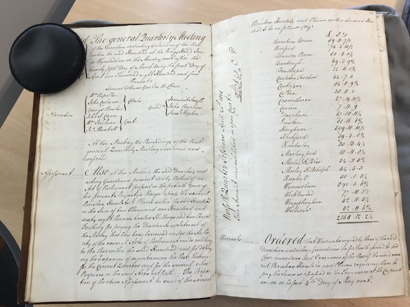 Forehoe Hundred - House of Industry Minute Book 1805-1807 p32-33 image 1
