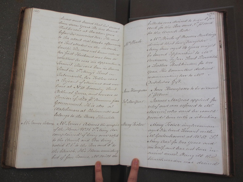 St Andrew Undershaft - Workhouse Minute Book 1822-1828 p160-161 image 1