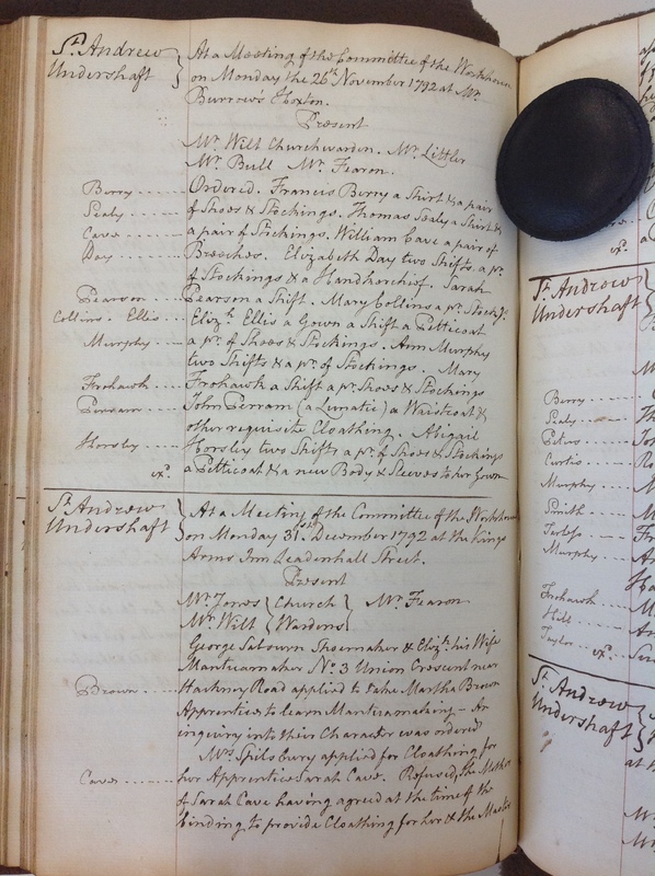 St Andrew Undershaft - Workhouse Minute Book 1780-1801 p146 image 1 St Andrew Undershaft - Workhouse Minute Book 1780-1801 p146 image 1