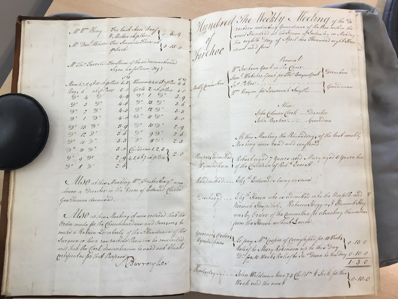 Forehoe Hundred - House of Industry Minute Book 1805-1807 p36-37 image 1