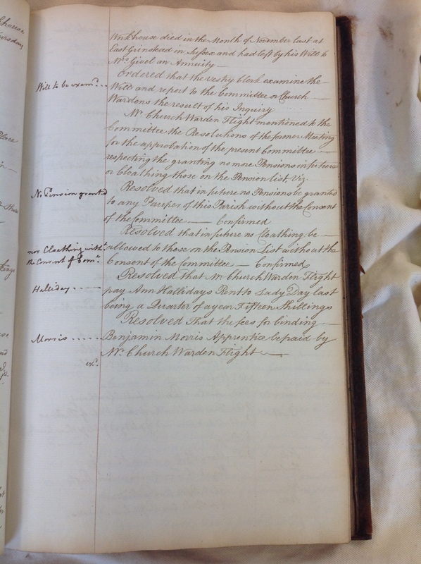 St Andrew Undershaft - Workhouse Minute Book 1780-1801 p45 image 1