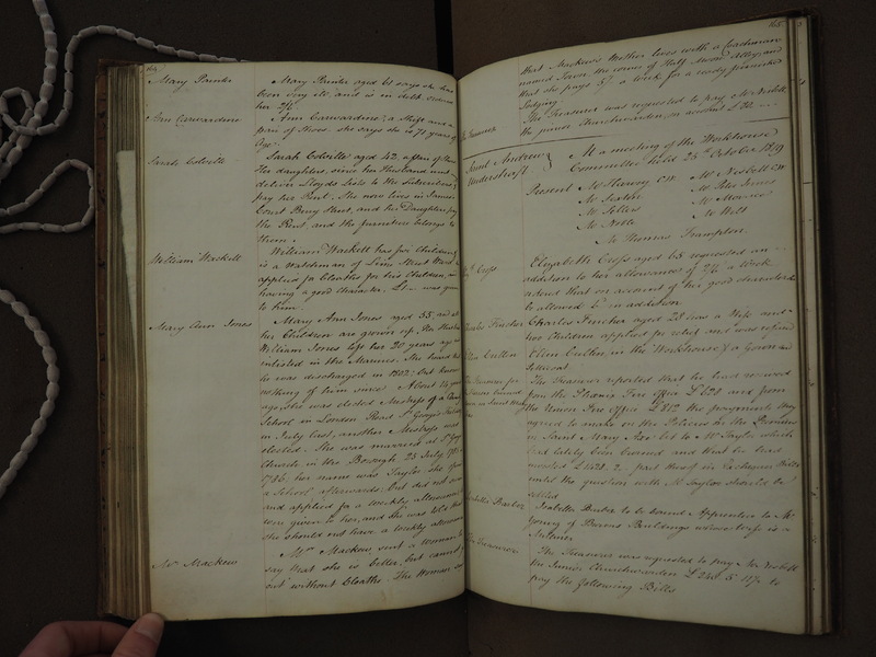 St Andrew Undershaft - Workhouse Minute Book 1814-1822 p164-165 image 1