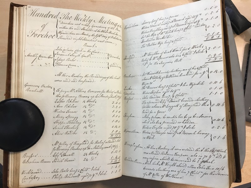 Forehoe Hundred - House of Industry Minute Book 1807-1809 p46-47 image 1 Forehoe Hundred - House of Industry Minute Book 1807-1809 p46-47 image 1