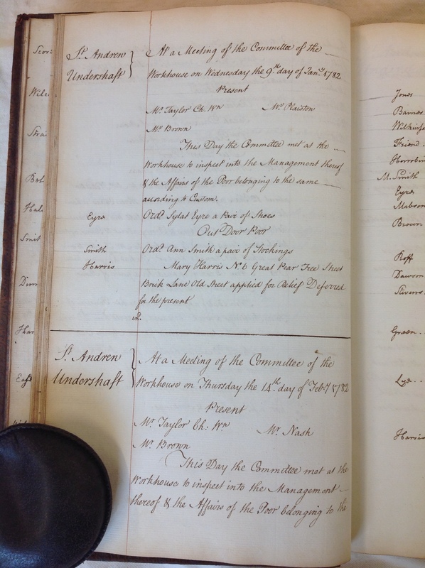 St Andrew Undershaft - Workhouse Minute Book 1780-1801 p32 image 1