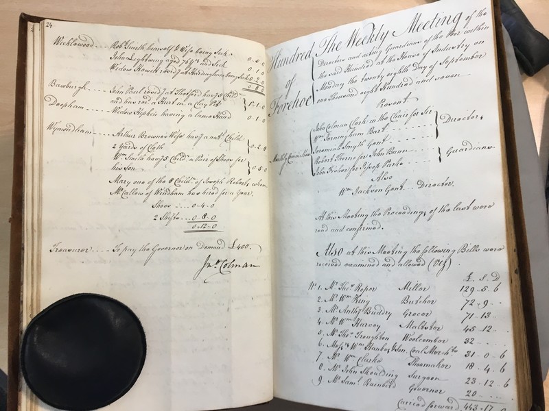 Forehoe Hundred - House of Industry Minute Book 1807-1809 p24-25 image 1 Forehoe Hundred - House of Industry Minute Book 1807-1809 p24-25 image 1