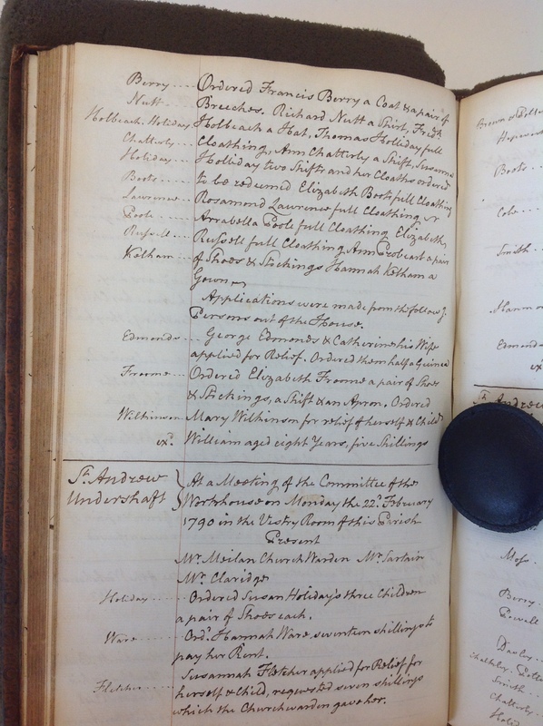 St Andrew Undershaft - Workhouse Minute Book 1780-1801 p118 image 1 St Andrew Undershaft - Workhouse Minute Book 1780-1801 p118 image 1
