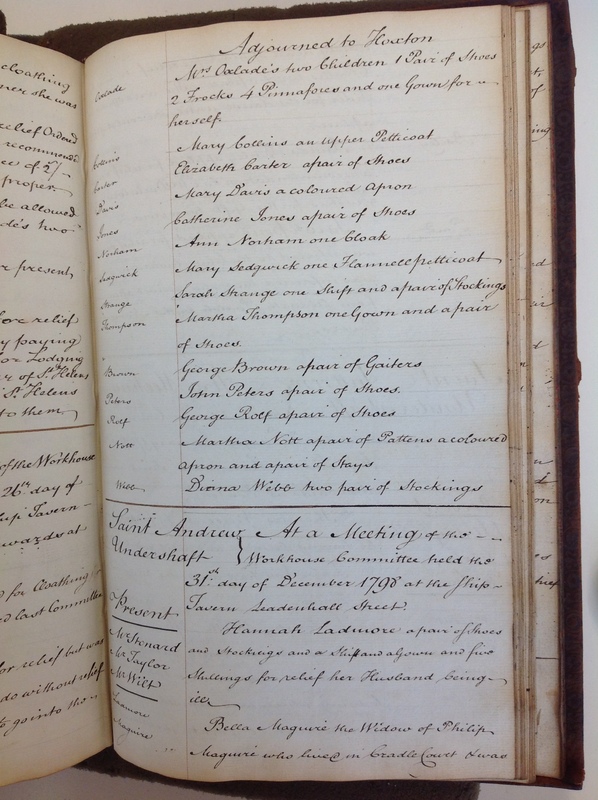 St Andrew Undershaft - Workhouse Minute Book 1780-1801 p223 image 1 St Andrew Undershaft - Workhouse Minute Book 1780-1801 p223 image 1