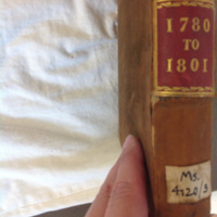 St Andrew Undershaft - Workhouse Minute Book 1780-1801 spine image 1